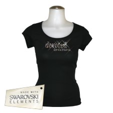 Devoted Creations Scoop-Neck Swarovski Shirt