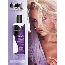 White 2 Black Violet Ad